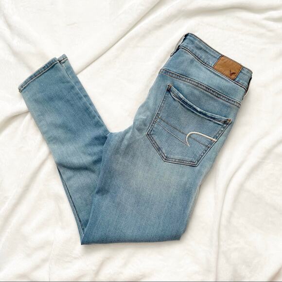 American Eagle Jegging stretch jeans light blue denim 4 - Picture 8 of 8